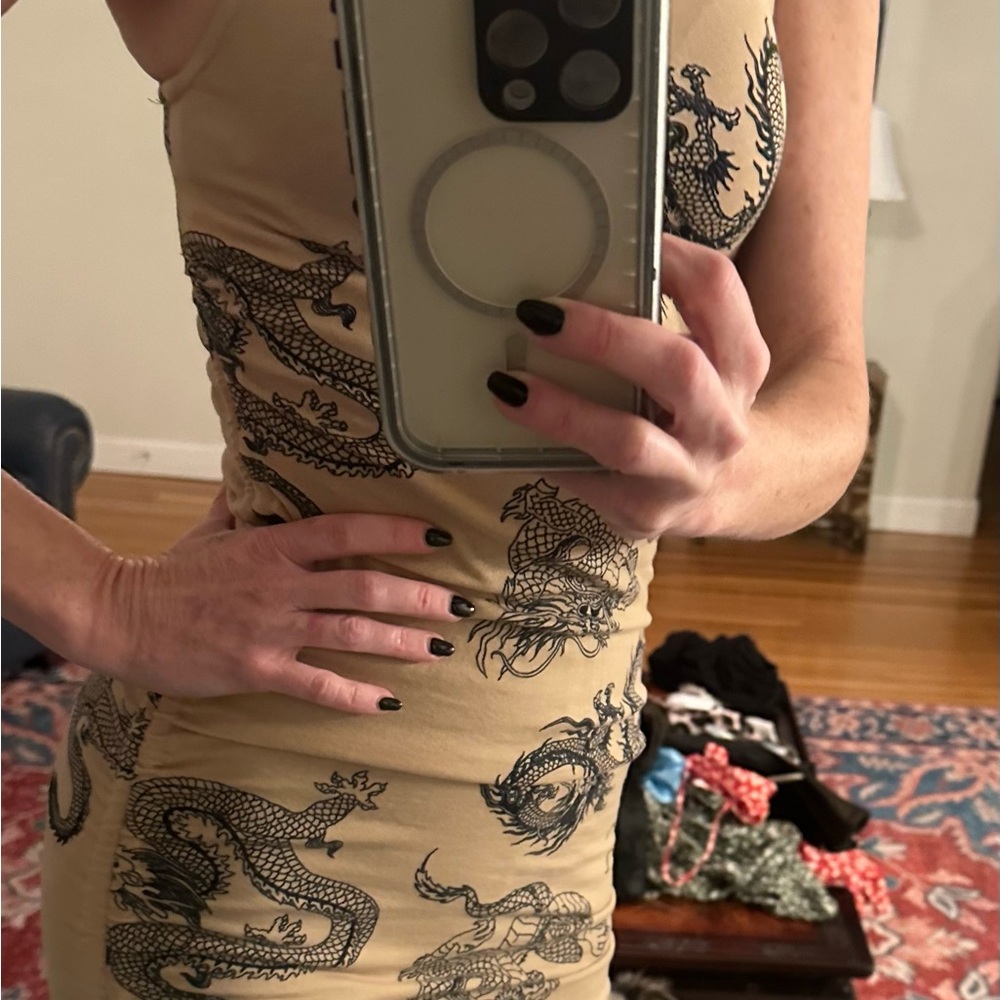 Dragon print dress